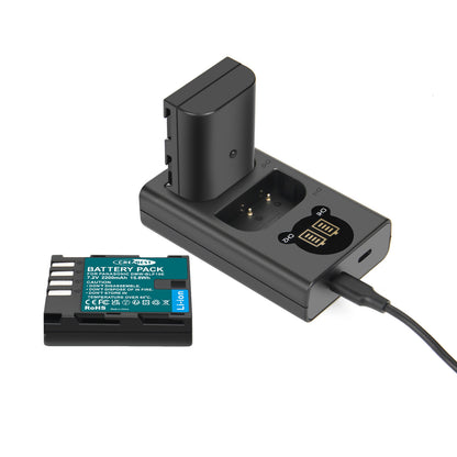 2x Batteria DMW-BLF19 e caricabatterie LCD per Panasonic Lumix GH3 GH4 GH5 GH5M2 GH5S G9