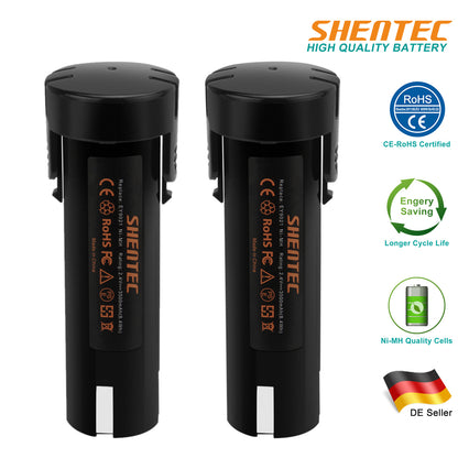 SHENTEC 2 batterie Ni-MH da 3500mAh 2.4V per PANASONIC EY9021 EY3652 EY6220DR EY3652DR EY503B