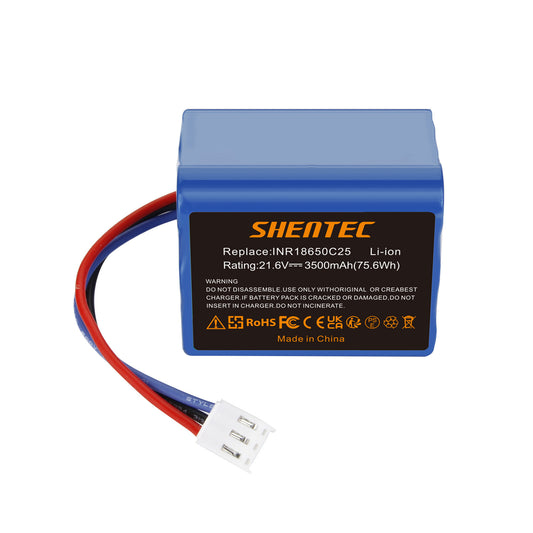 SHENTEC Batteria di ricambio 3.5Ah 21,6V per Philips FC6721 FC6723 FC6721 FC6722 FC6729 INR18650C25