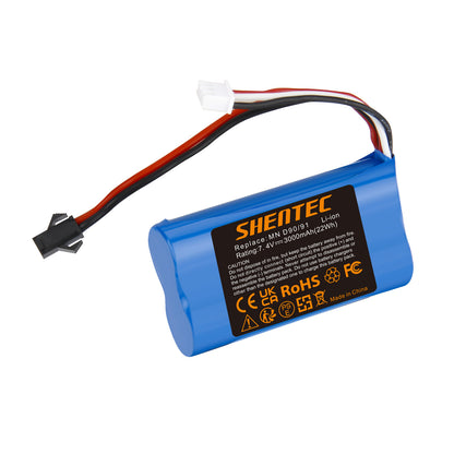 SHENTEC Batteria Li-ion 3Ah 7.4V per MN D90/D91 MN 99/99S Auto RC Modello H101 H105 RC