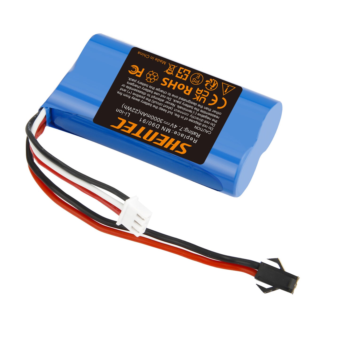 SHENTEC Batteria Li-ion 3Ah 7.4V per MN D90/D91 MN 99/99S Auto RC Modello H101 H105 RC