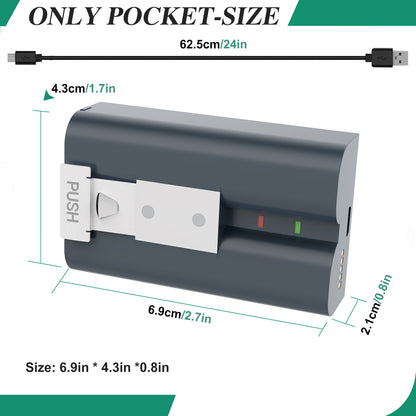 SHENTEC 6.4Ah V4 Batteria Ricaricabile Per Ring Video Doorbell 2 3 4 Spotlight Stick Up