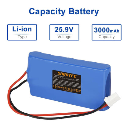 SHENTEC Batteria Li-Ion per rasaerba compatibile con Ambrogio Wipers Techline 015E00600A Ambrogio L15, L15 Deluxe, L20 b, L20 Deluxe, L20 Twenty, L20e Lite, i70, i100S, i130S, Next Tech D1