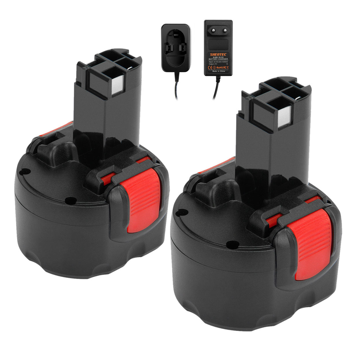 SHENTEC Batteria Ni-MH 9.6V 4000mAh per Bosch BAT048 BAT100 PSR 960 GSR 9.6 BPT1041