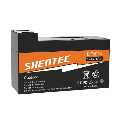 SHENTEC 12.8V 8Ah LiFePO4 Battery BMS For Solar Storage for RV, Camper, Boat
