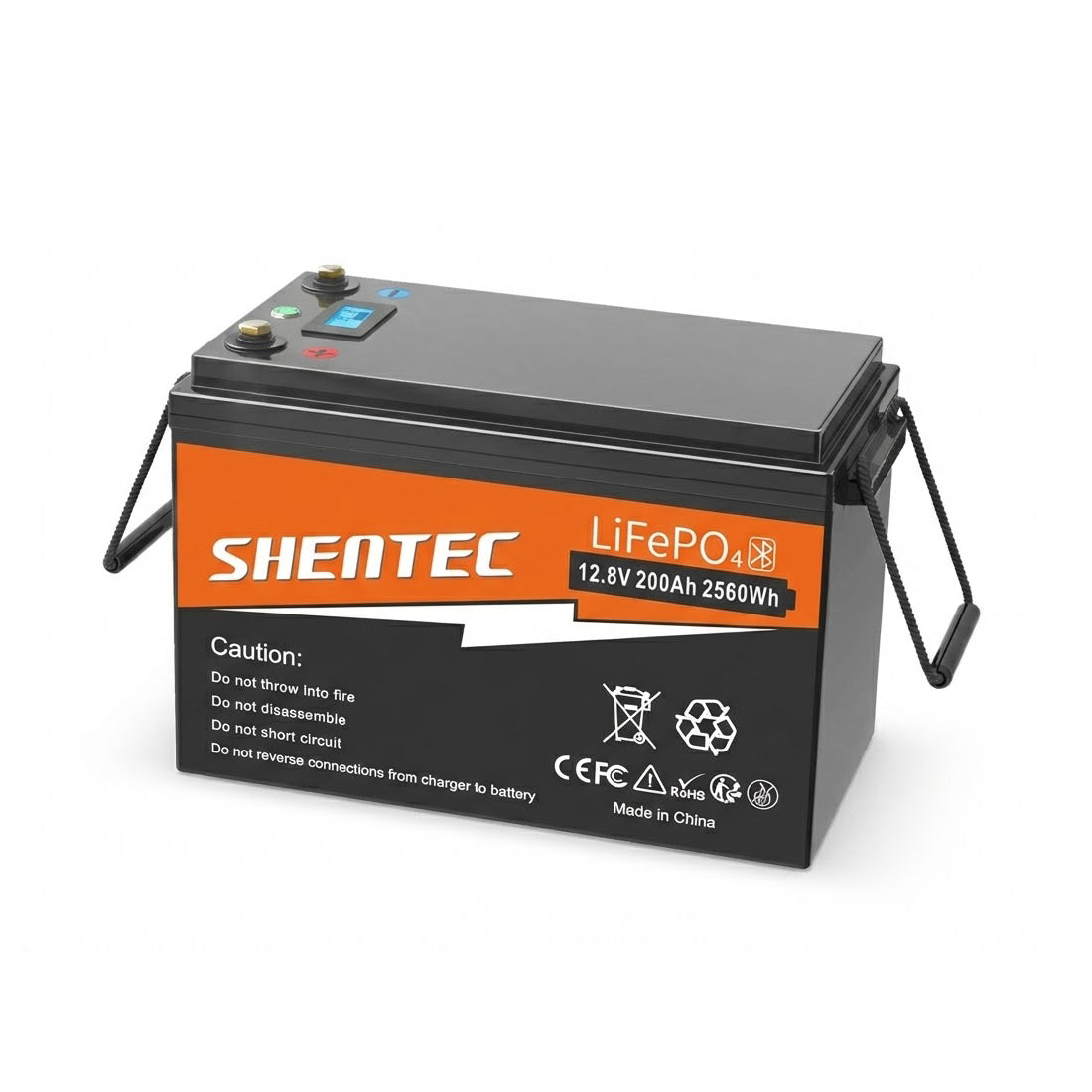 SHENTEC 12V 200Ah Batteria LiFePO4 al Litio per Barca e Camper 6000+ Cicli