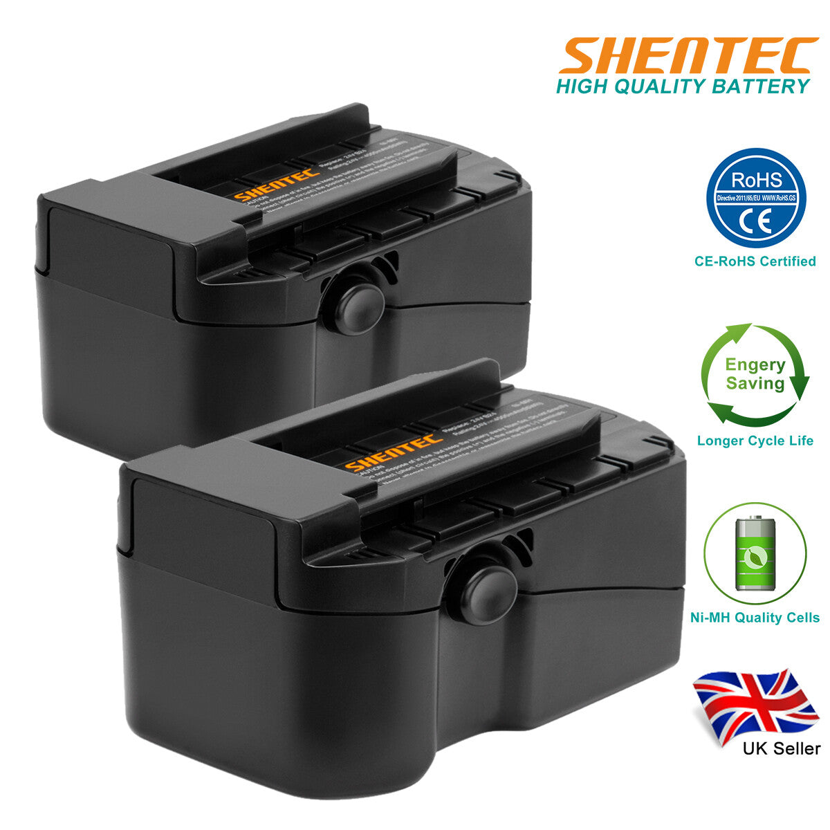 SHENTEC 2X 24V 4Ah Batterie Ni-MH per HILTI B24 B 24/2.0 B 24/3.0 SFL 24 TE 2-A WSW 650-A