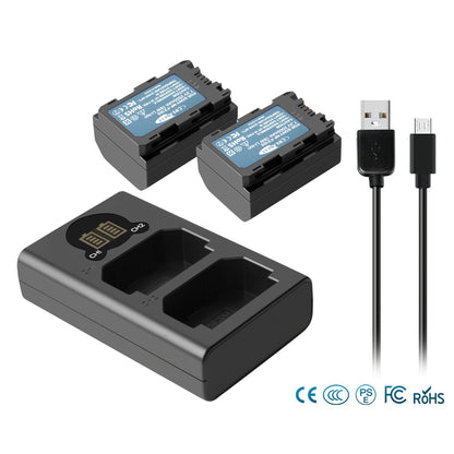 2x Batterie NP-FZ100 & Caricabatterie per Sony Alpha A6600 A9R A9S A7 III A7R III A7R IV
