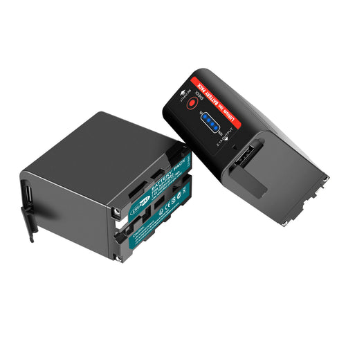 2X Batteria 7.4V NP-F970 10500mAh per Sony NP-F930 F950 NP-F530 F960 NP-F990