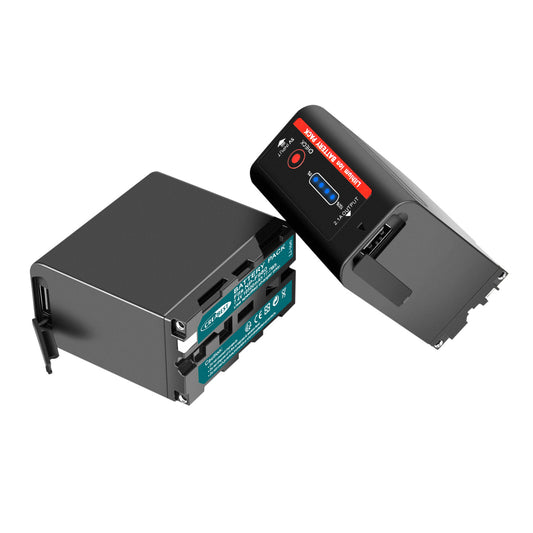 2X Batteria 7.4V NP-F970 10500mAh per Sony NP-F930 F950 NP-F530 F960 NP-F990