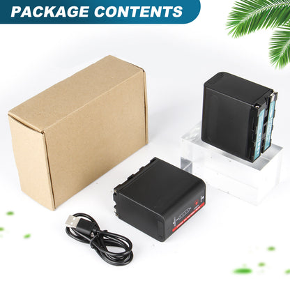 2X Batteria 7.4V NP-F970 10500mAh per Sony NP-F930 F950 NP-F530 F960 NP-F990