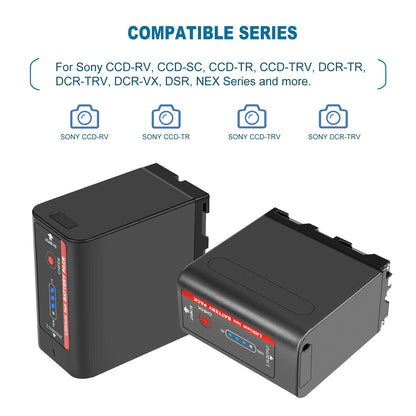 2X Batteria 7.4V NP-F970 10500mAh per Sony NP-F930 F950 NP-F530 F960 NP-F990