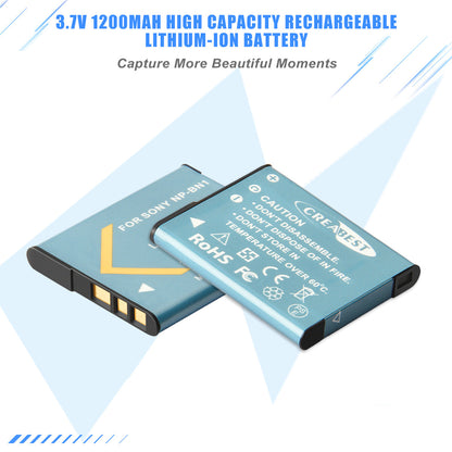 2 Pezzi Caricabatterie NP-BN1 per Sony Cyber-Shot DSC-W310 W800 W320 W350 W380