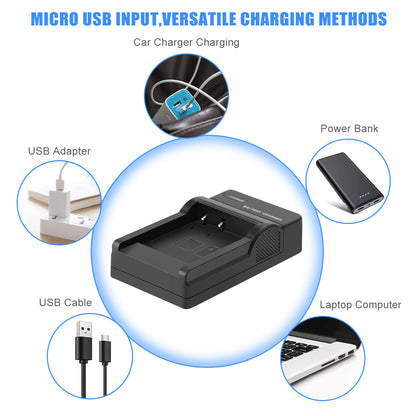 2 Pezzi Caricabatterie NP-BN1 per Sony Cyber-Shot DSC-W310 W800 W320 W350 W380