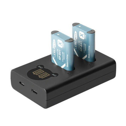 SHENTEC Confezione da 2 Batterie NP-BX1 per Sony DSC-RX100, HX300, H400, WX350, WX400, HX50V, HX60