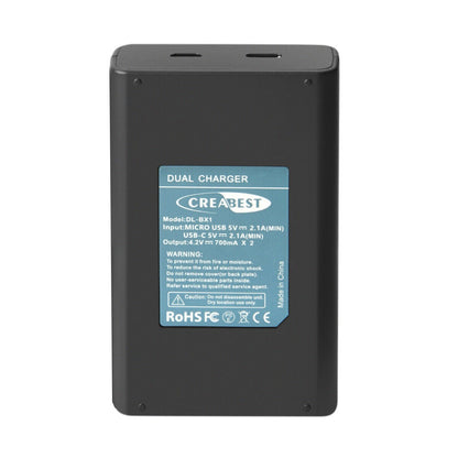 SHENTEC Confezione da 2 Batterie NP-BX1 per Sony DSC-RX100, HX300, H400, WX350, WX400, HX50V, HX60