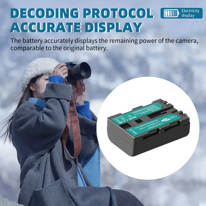 SHENTEC 2x Batteria NP-FM500H +Caricabatterie Per Sony Alpha DSLR/SLT A57 A68 A58 A300K/N A100