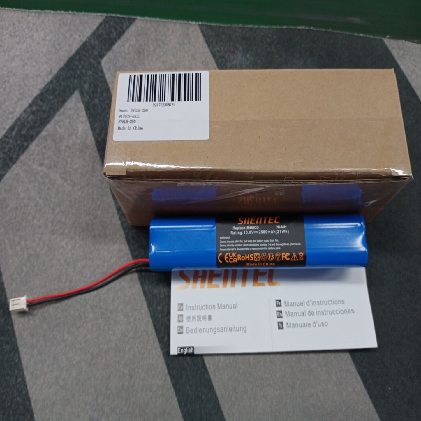 Batteria di ricambio SHENTEC 2500mAh per azionamento tapparella Velux 946933, tapparelle solari SSL, tapparelle solari