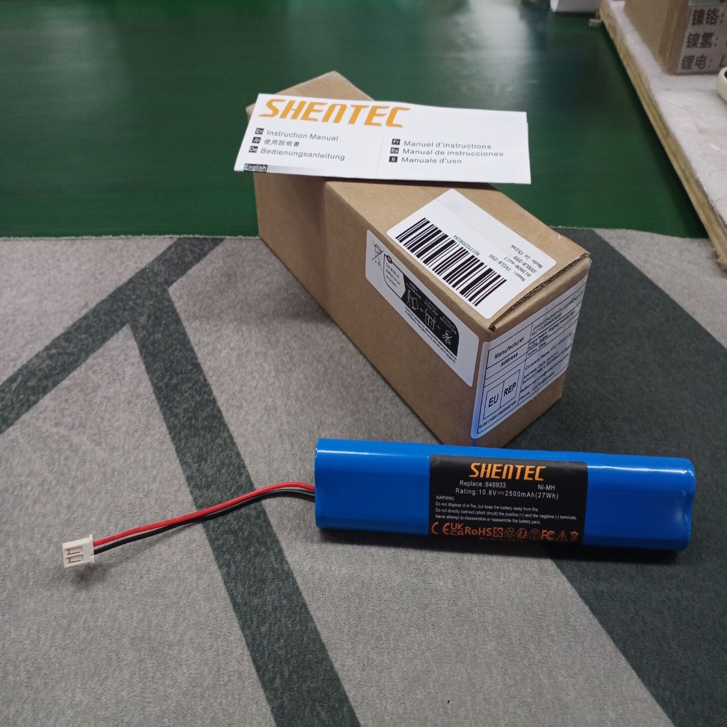 Batteria di ricambio SHENTEC 2500mAh per azionamento tapparella Velux 946933, tapparelle solari SSL, tapparelle solari