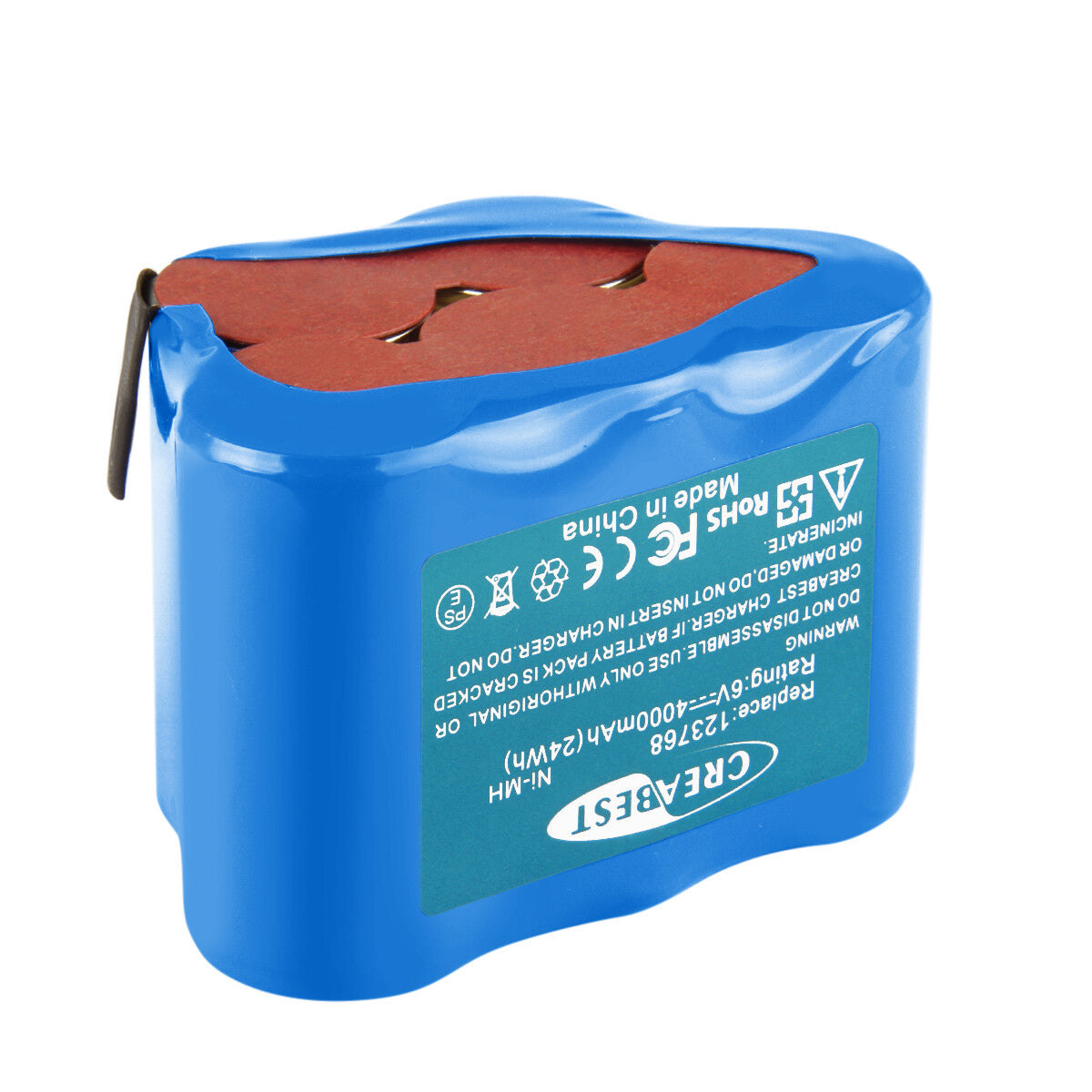 SHENTEC BATTERIA NI-MH 4000MAH 6V PER ULO BOX EBL 801 123768 93230 5 VYRR