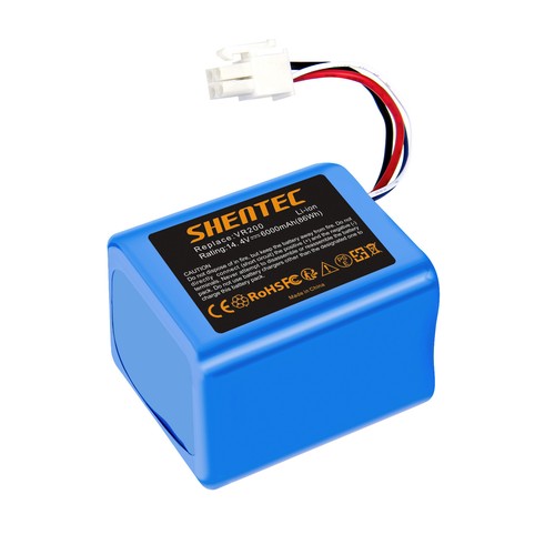 SHENTEC Batteria Li-ion 6000mAh 14.4V per Vorwerk Kobold VR200 20884-1 4NCR18650P2-C001A