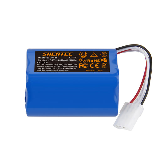 SHENTEC Batteria di ricambio Li-ion 6Ah 7.4 V per Vorwerk SCM61932,46439 Vorwerk Kobold VR100,VX100