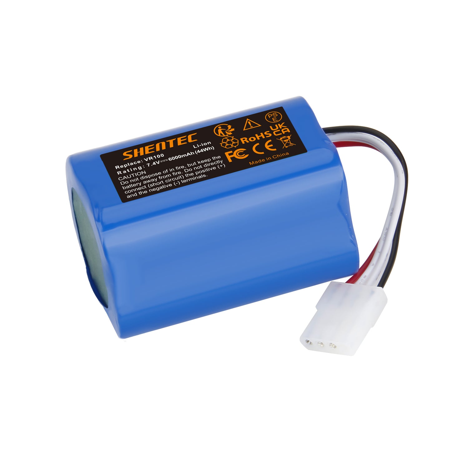 SHENTEC Batteria di ricambio Li-ion 6Ah 7.4 V per Vorwerk SCM61932,46439 Vorwerk Kobold VR100,VX100