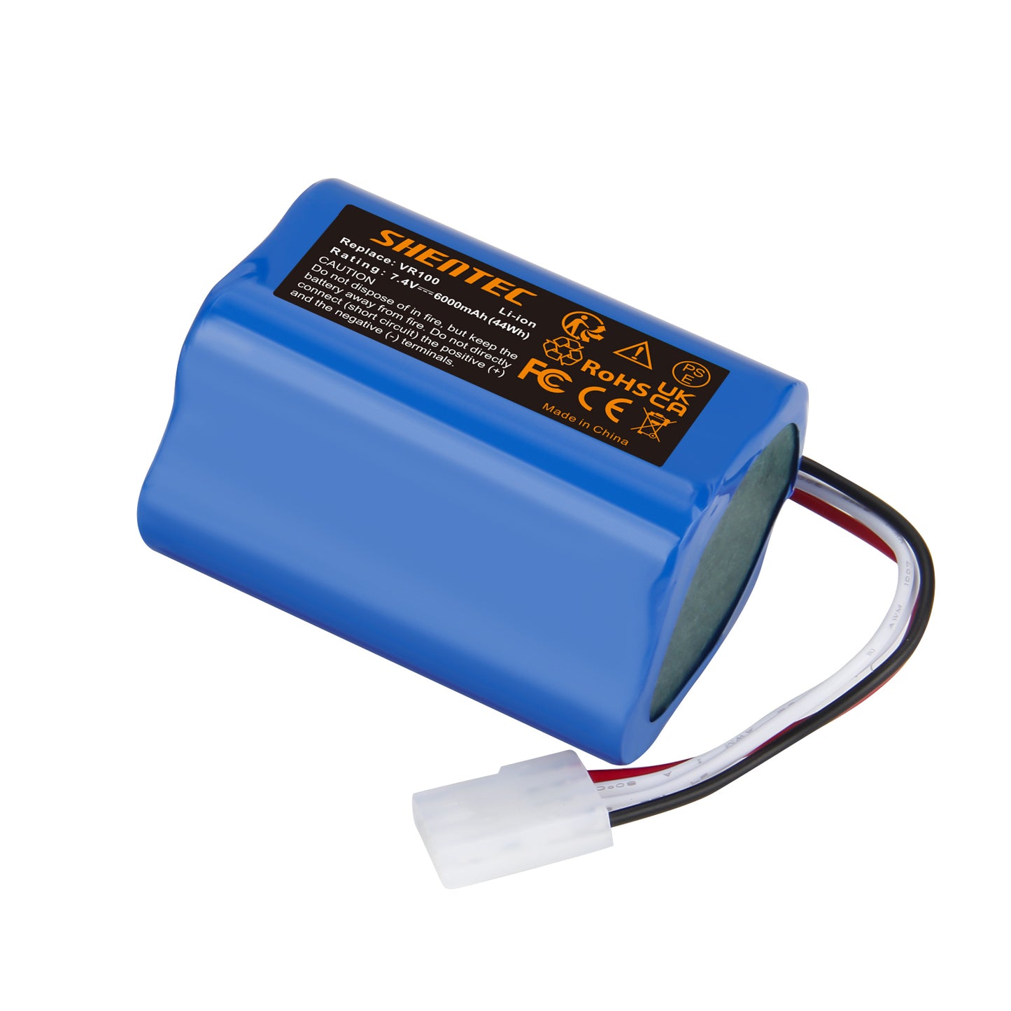 SHENTEC Batteria di ricambio Li-ion 6Ah 7.4 V per Vorwerk SCM61932,46439 Vorwerk Kobold VR100,VX100
