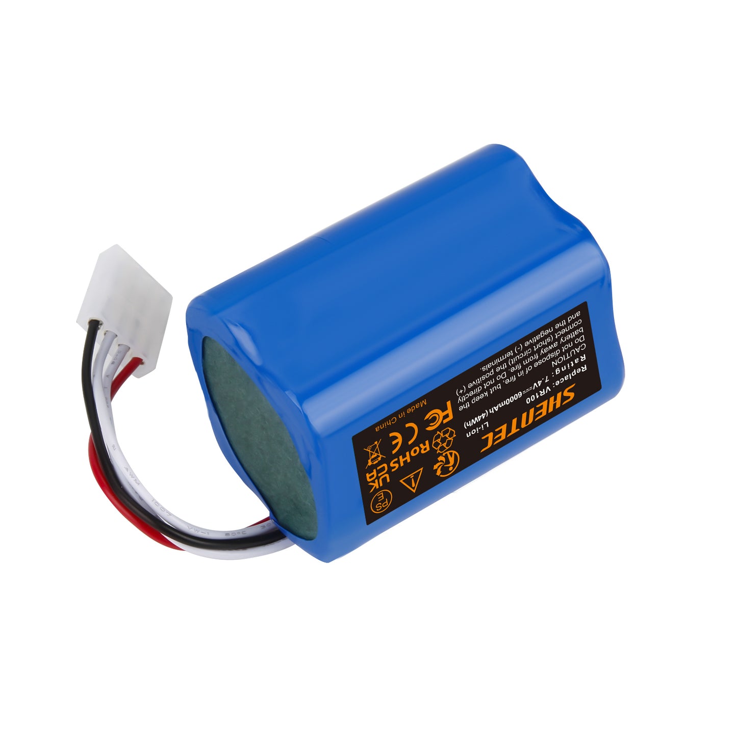 SHENTEC Batteria di ricambio Li-ion 6Ah 7.4 V per Vorwerk SCM61932,46439 Vorwerk Kobold VR100,VX100