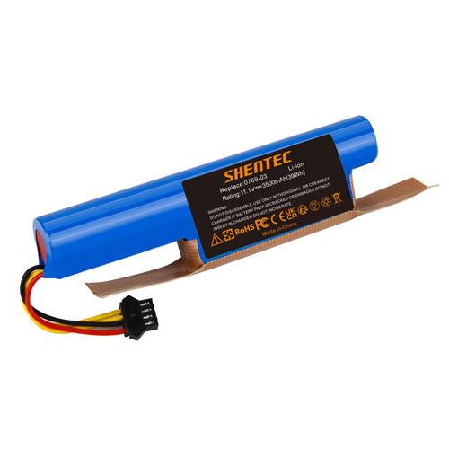 SHENTEC 10.8V 3.5Ah Li-ion Batteria Di Ricambio Per Vileda VR 102, VR One, VR 201 PetPro, VR 303,0769-03
