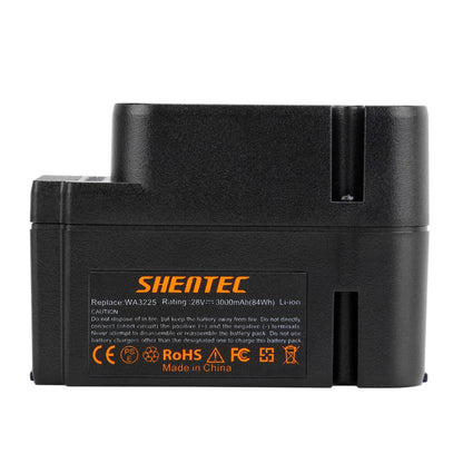 SHENTEC PLG Confezione da 2 Batteria Li-ion 3.0AH 28V per Worx WG790E WG754E WG794E WG755E WA3225 WA3565