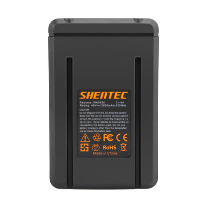 SHENTEC 3.0Ah 40V Batteria Li-ion Per WORX WA3536 WA3734 WG268E WG568E WG168E WG368E WG770E