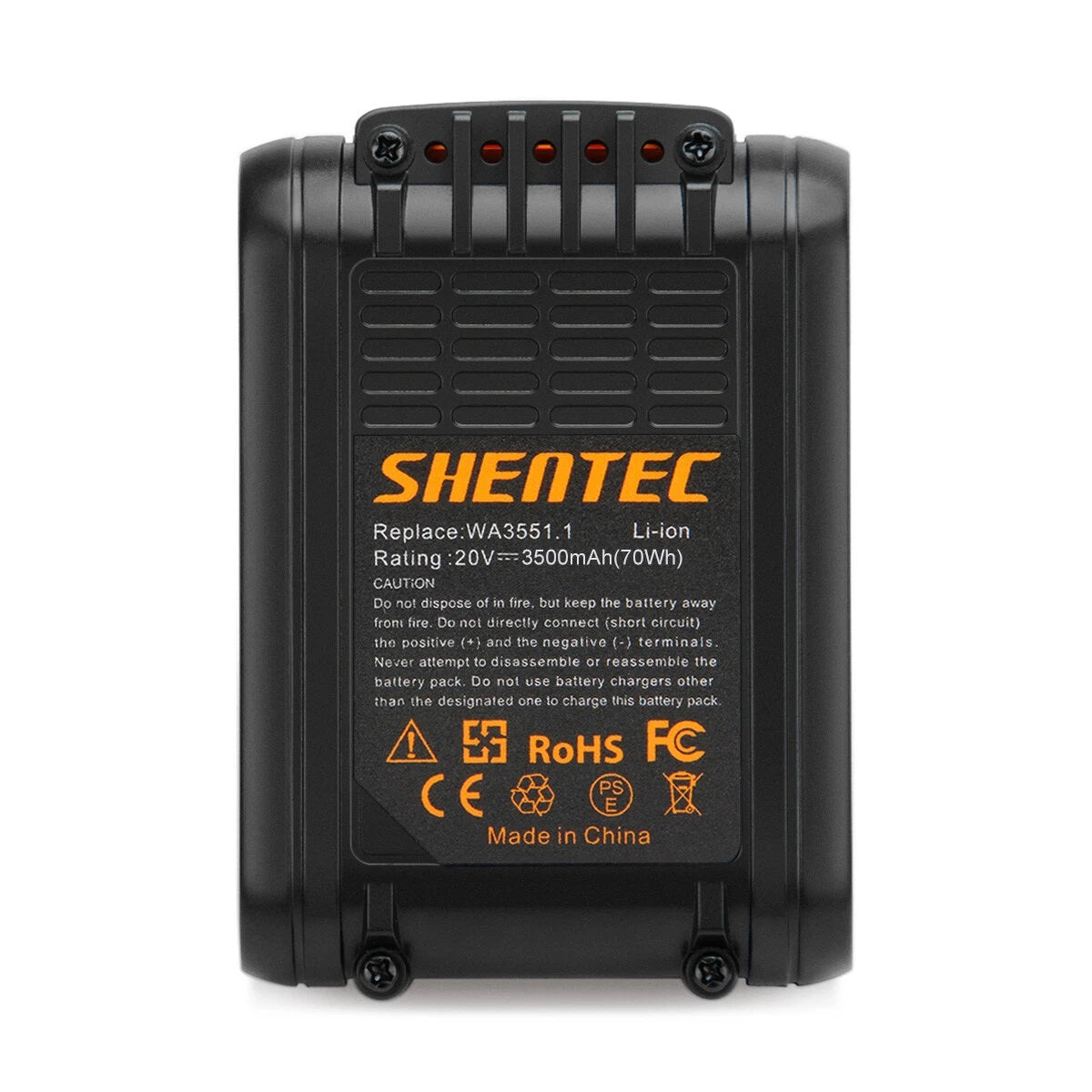 SHENTEC 3500mAh 20V Batteria di ricambio per Worx WA3551.1 WG169 WX372 WX166 WX372 WX390