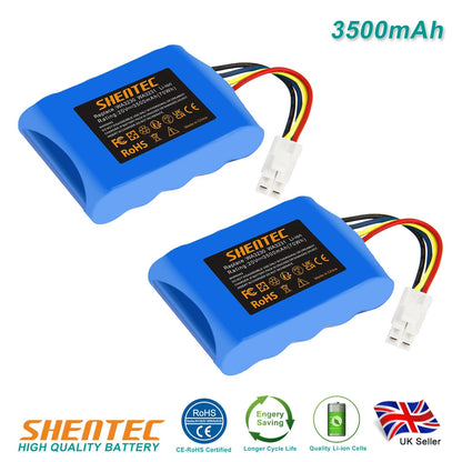 SHENTEC 2x Batteria Li-ion 3500mAh 20V per Worx 50032492 50032774 WA3230 WA3231 S500i
