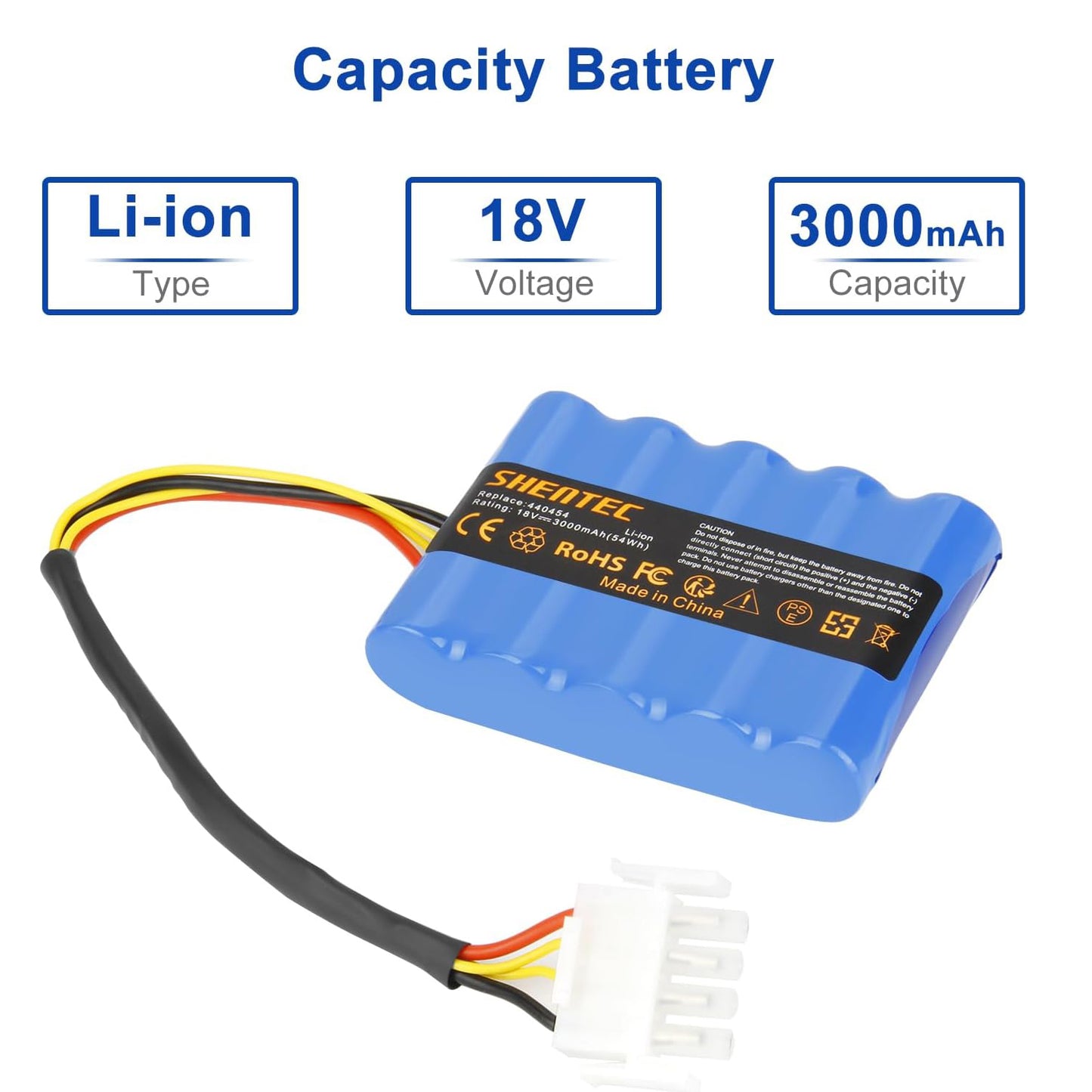 SHENTEC Batteria 18V 3000mAh per AL-KO Solo Robolinho Tagliaerba robotizzato 100 110 1100 41.6 Solo 700 700E 1000 1100